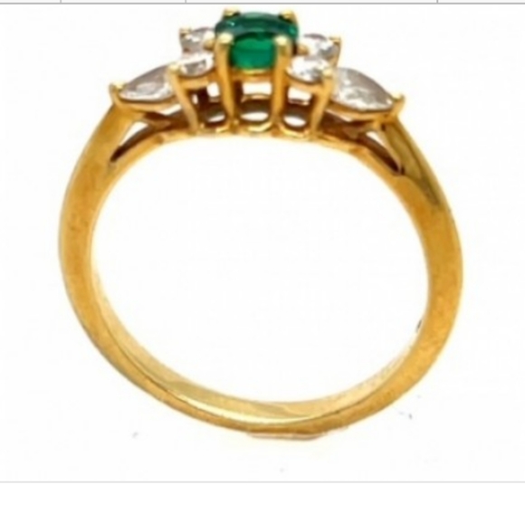 SOLD ON MEMO 18K Tiffany&Co. Stunning Emerald Diamond Exquisite Engagement Ring - Picture 7 of 7